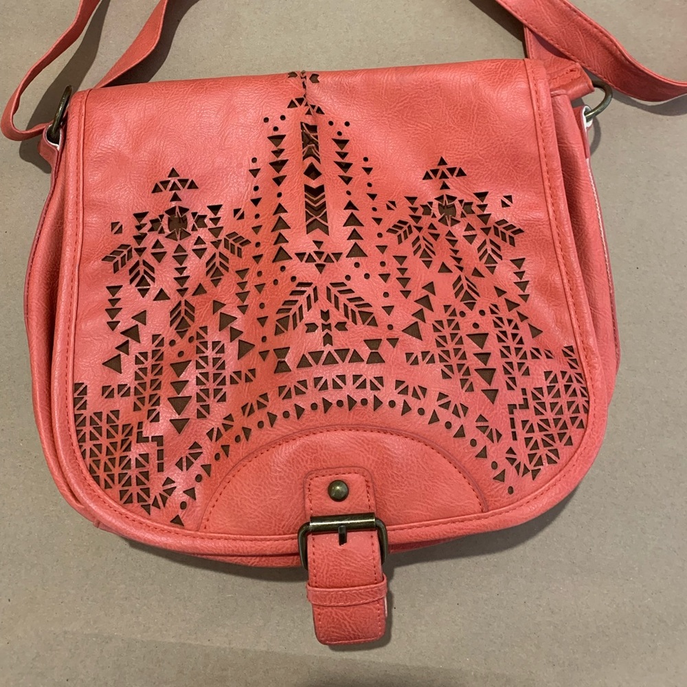 Cross body orange purse